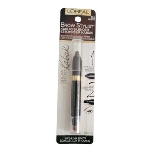 Loreal Brow‎ Stylist Kabuki Blender Brow Crayon & Kabuki 313 BRUNETTE
